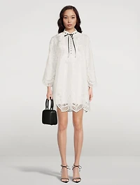 Dancer Tie-Neck Mini Dress
