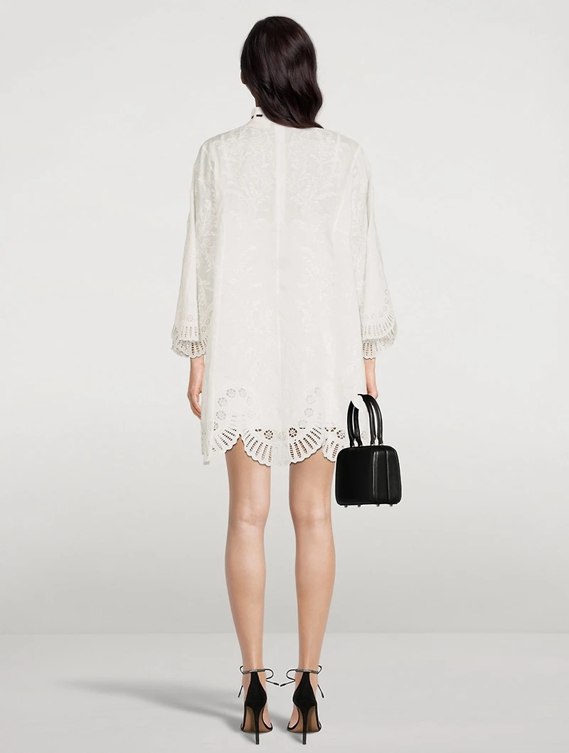 Dancer Tie-Neck Mini Dress