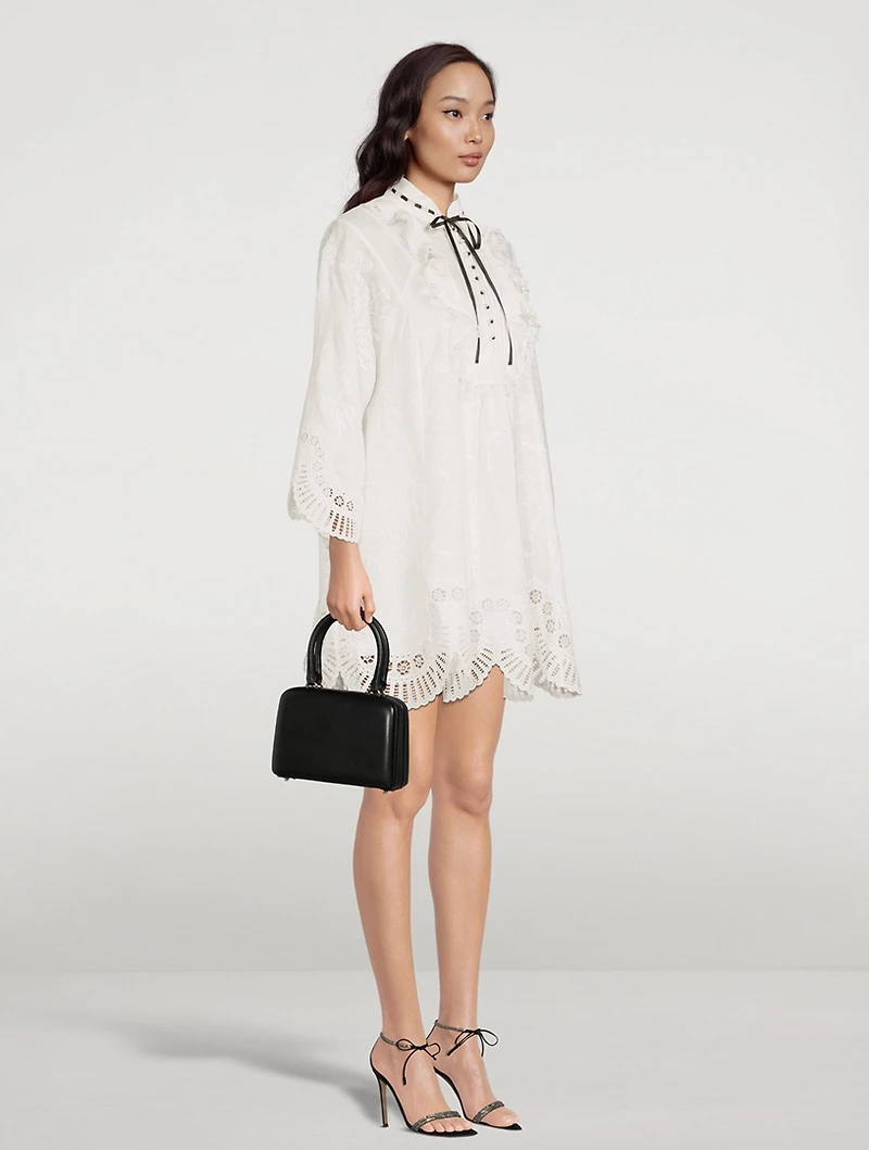 Dancer Tie-Neck Mini Dress