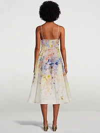 Rhythmic Picnic Midi Dress Floral Print