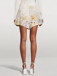 Rhythmic Tuck High-Waisted Shorts