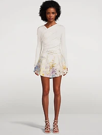 Rhythmic Tuck High-Waisted Shorts