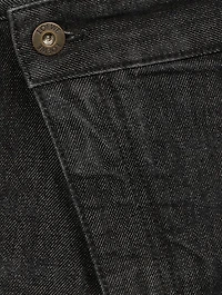 Curve-Leg Jeans With Satin Ruffle