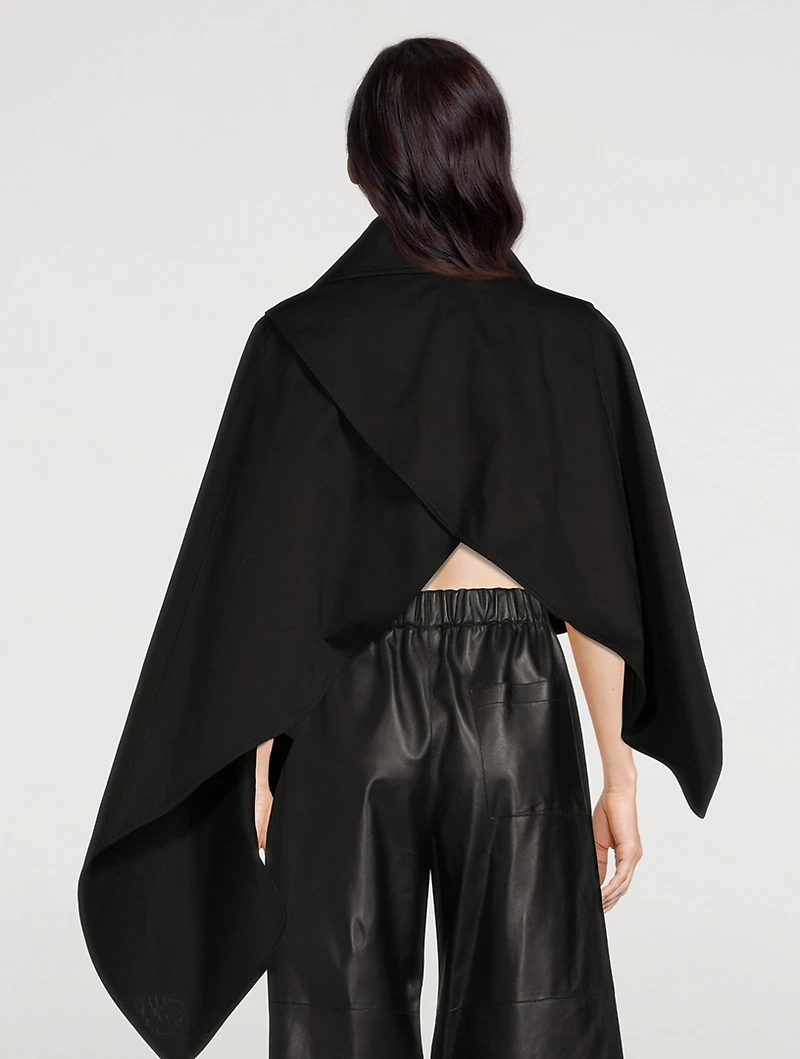 Asymmetric Cotton Cape