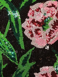 Sequin Mini Dress Tulip Print
