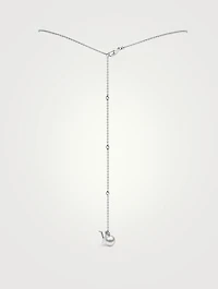 Trend 18K White Gold Freshwater Pearl And Diamond Necklace