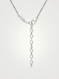 Sleek 18K Gold Akoya Pearl And Diamond Necklace