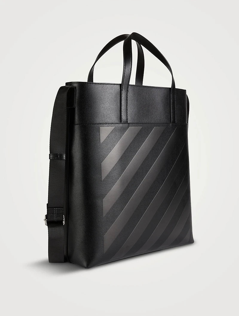 3D Diagonals Leather Tote Bag