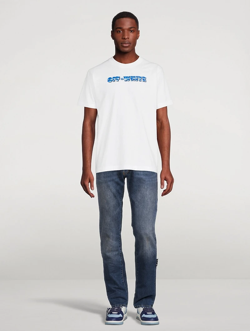 Blue Metal Arrow Slim-Fit T-Shirt