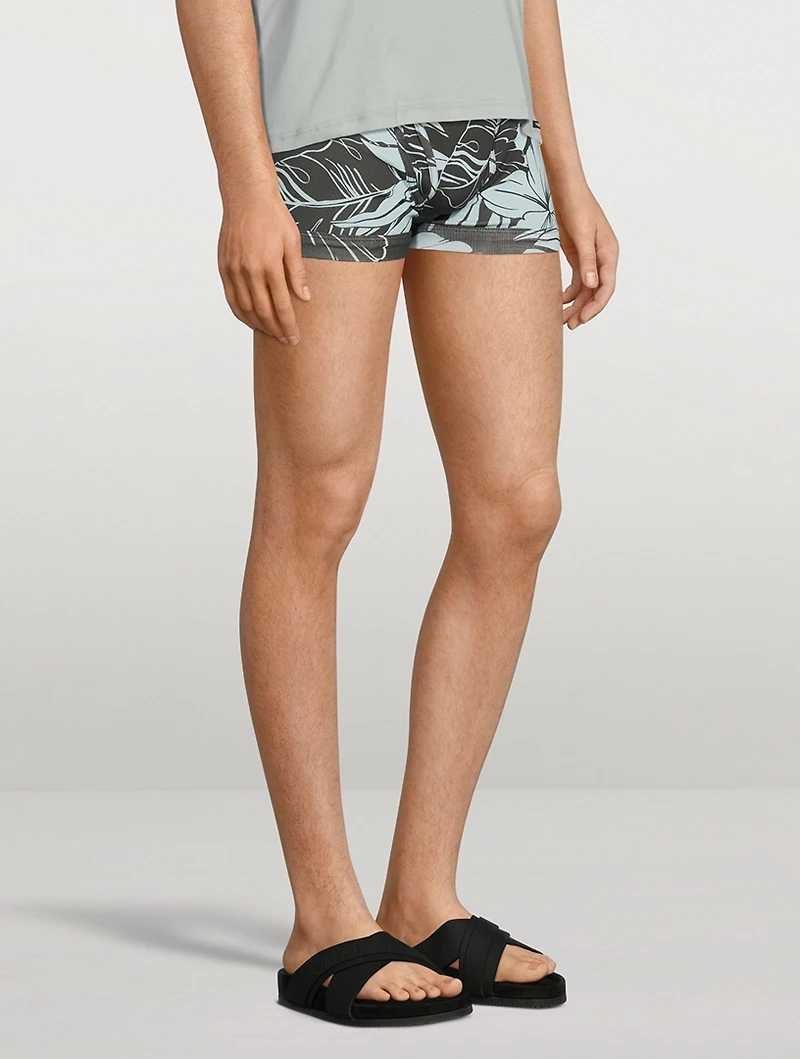 Cotton Stretch Boxer Briefs Floral Print