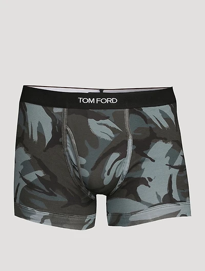 Cotton Stretch Boxer Briefs Camo Print
