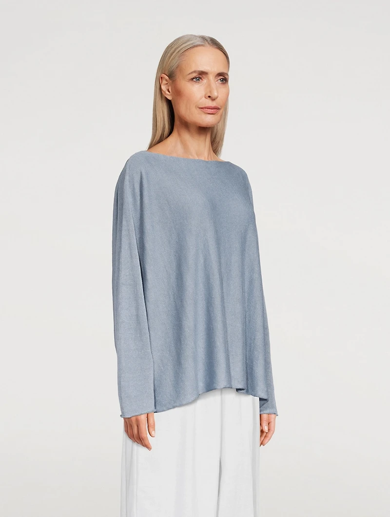 Linen Boatneck Sweater