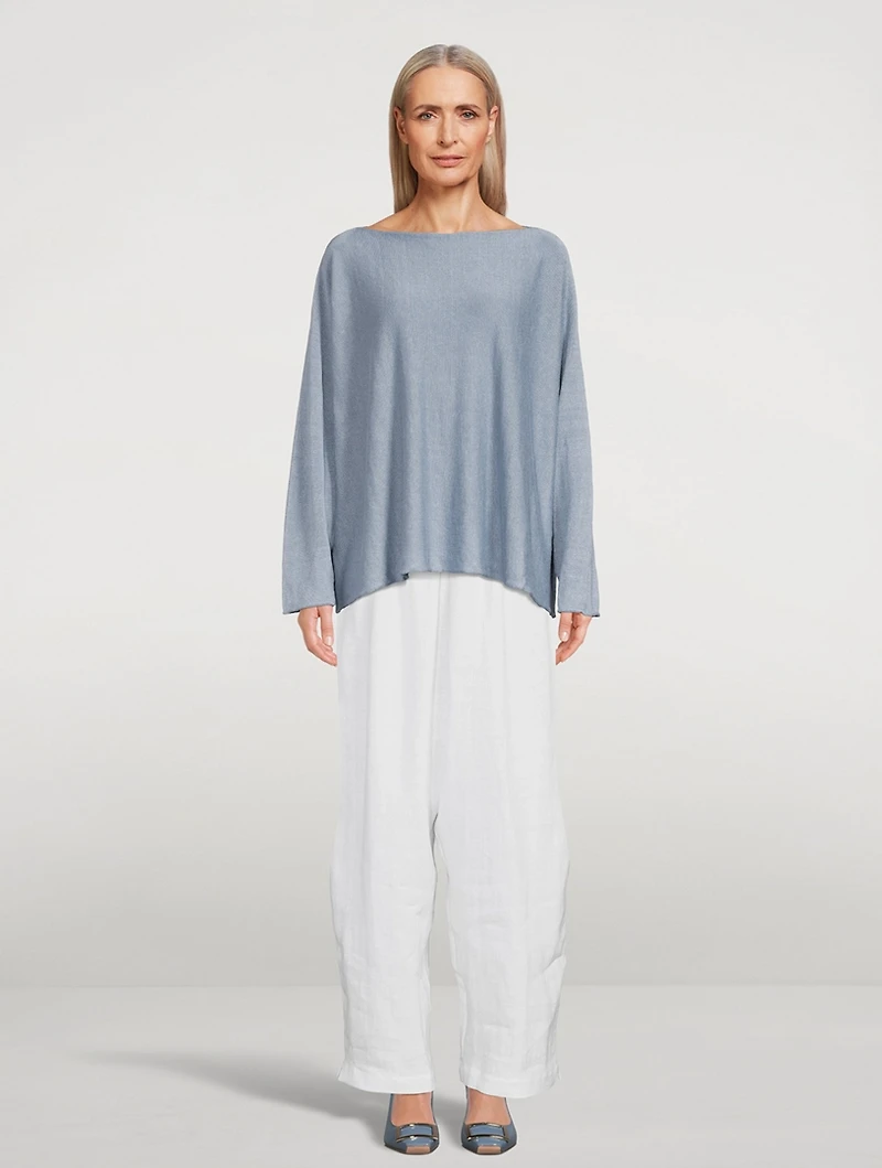 Linen Boatneck Sweater
