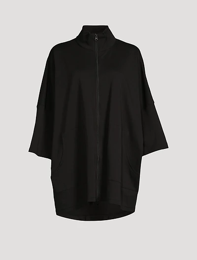 Slope Shoulder Zip-Front Top