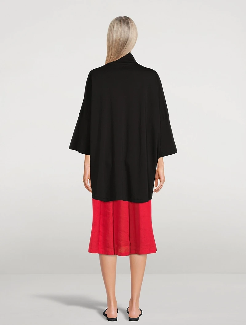 Slope Shoulder Zip-Front Top
