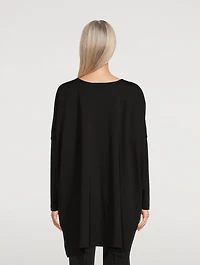 Extra-Wide Cotton Long-Sleeve T-Shirt