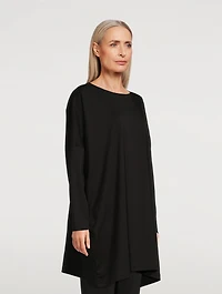 Extra-Wide Cotton Long-Sleeve T-Shirt
