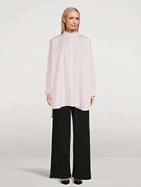 Cotton Poplin A-Line Shirt