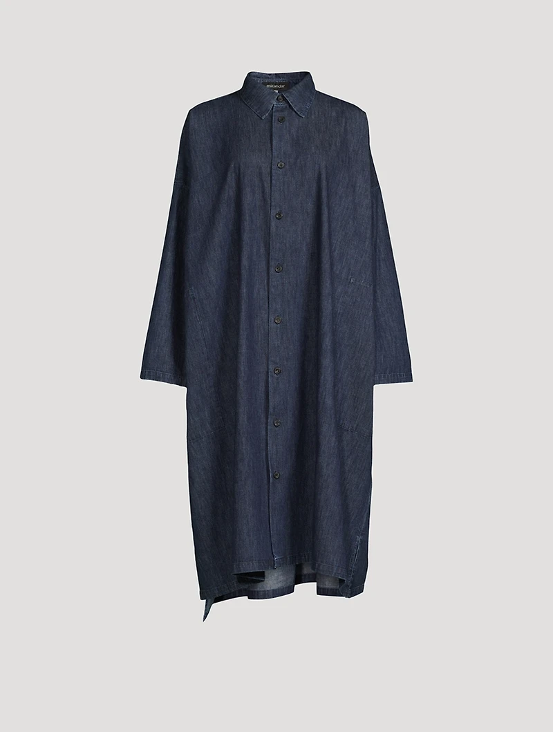 Denim A-Line Shirt Dress