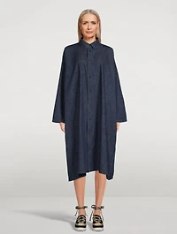 Denim A-Line Shirt Dress