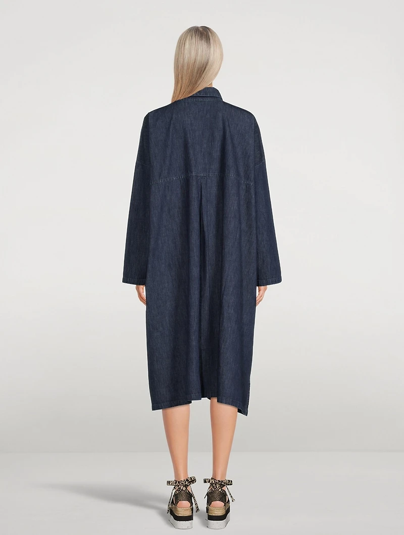 Denim A-Line Shirt Dress