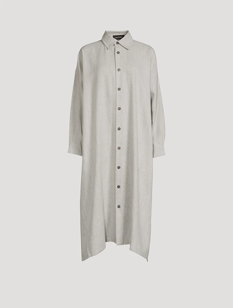 Linen A-Line Shirt Dress