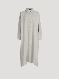 Linen A-Line Shirt Dress
