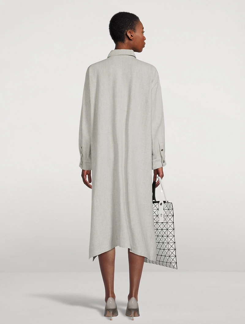 Linen A-Line Shirt Dress