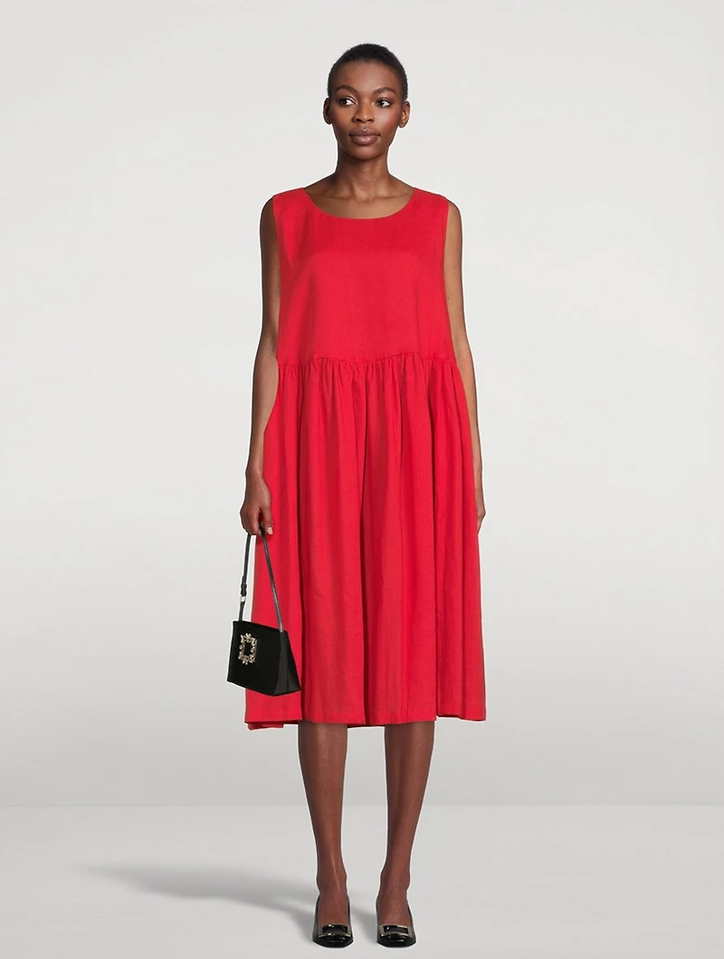 Sleeveless Linen Dress