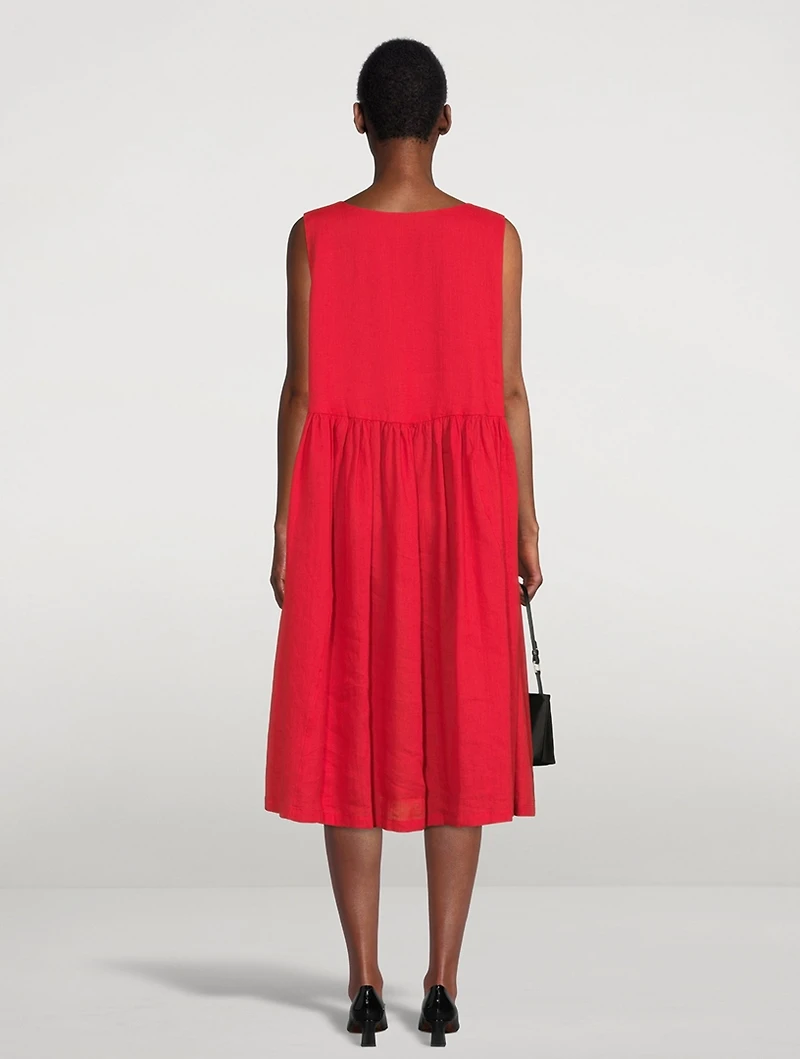 Sleeveless Linen Dress