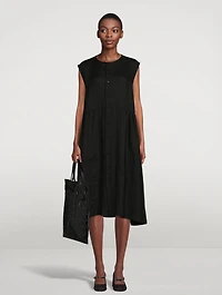 Sleeveless Linen Shirt Dress
