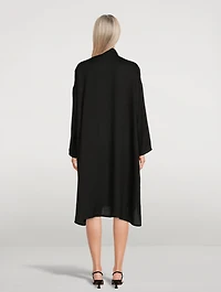 Linen Wide A-Line Smock Dress