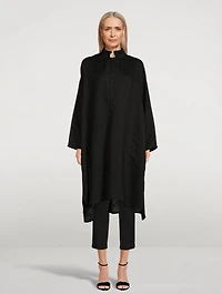 Linen Wide A-Line Smock Dress