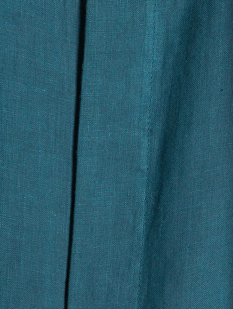 Double Stand Collar Linen Shirt