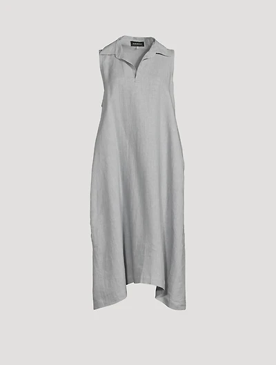 Linen Sleeveless Midi Dress