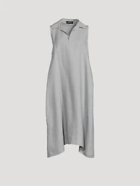 Linen Sleeveless Midi Dress