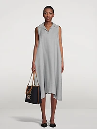 Linen Sleeveless Midi Dress