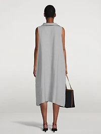 Linen Sleeveless Midi Dress