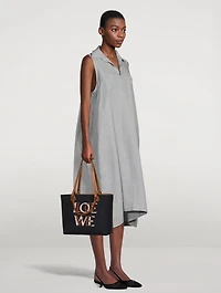 Linen Sleeveless Midi Dress
