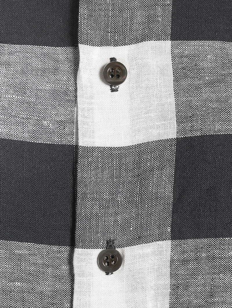 Gingham Linen Wide Shirt