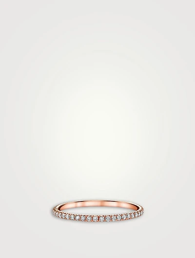 18K Rose Gold Eternity Ring With Diamonds