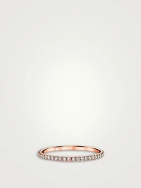 18K Rose Gold Eternity Ring With Diamonds