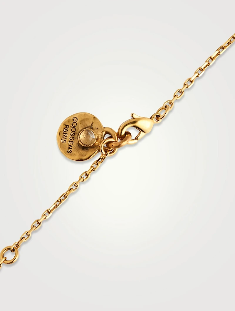 24K Gold Plated Talisman Mini Aries Medallion Necklace With Turquoise