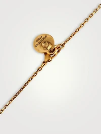 24K Gold Plated Talisman Mini Aquarius Medallion Necklace With Turquoise