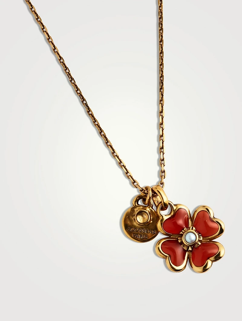 24K Gold Plated Talisman Four-Leaf Clover Necklace