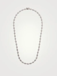 14K White Gold Evil Eye Necklace With Diamonds