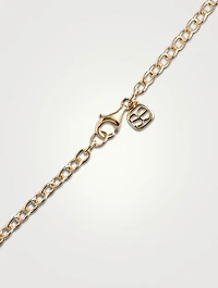 Large 14K Gold Rainbow Evil Eye Necklace With Turquoise