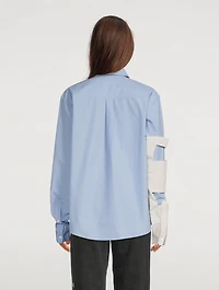Asymmetric-Sleeve Cotton Shirt