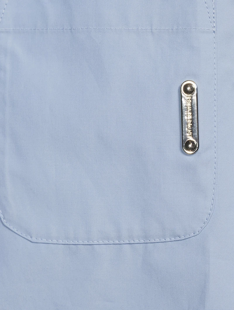 Asymmetric-Sleeve Cotton Shirt