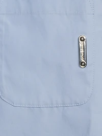 Asymmetric-Sleeve Cotton Shirt